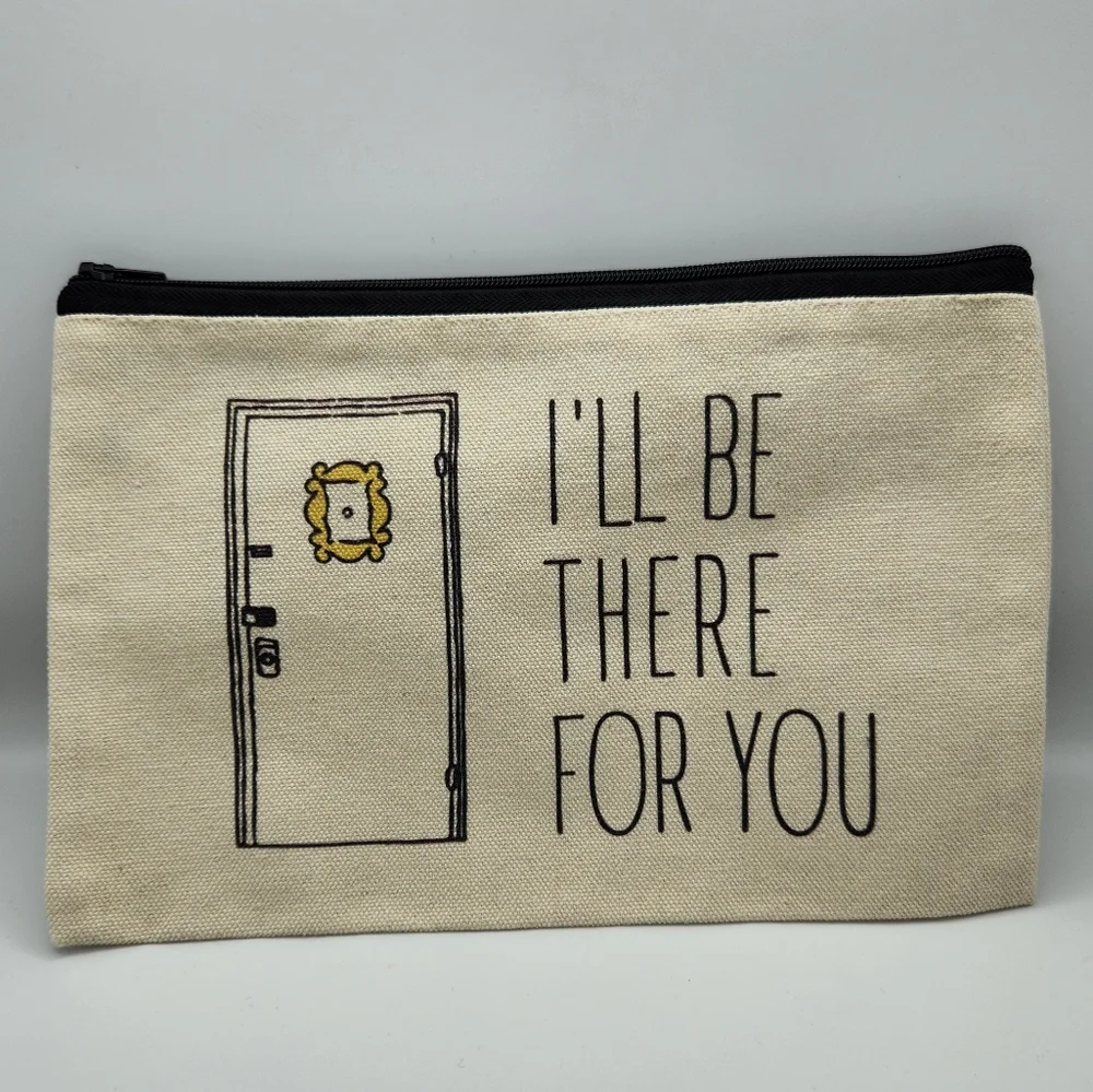 Friends zipper pouch, I'll be there for you, canvas - Picture 1 of 7